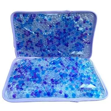 Hot and Cold Gel Bead Ice Pack (2-Pack) by FOMI Care | Lavender Scented | Reusable Cold Wrap, Cold Compress & Heating Pad | Freezable, Microwavable | Fabric Backing (7.5” x 4.5”)