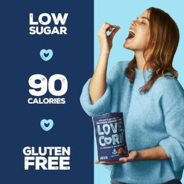 LOVE CORN Fab Four - Sea Salt, BBQ, Salt & Vinegar, Hot Spicy 0.7oz x 20 Delicious Crunchy Corn Healthy Family Snacks Gluten Free, Kosher, NON-GMO Alternative for Chips, Nuts, Crackers Pretzels