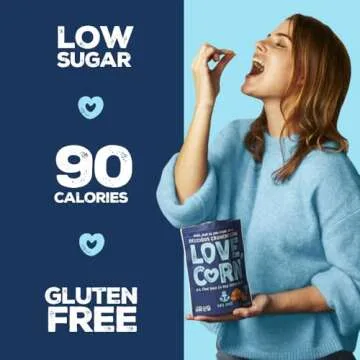 LOVE CORN Fab Four - Sea Salt, BBQ, Salt & Vinegar, Hot Spicy 0.7oz x 20 Delicious Crunchy Corn Healthy Family Snacks Gluten Free, Kosher, NON-GMO Alternative for Chips, Nuts, Crackers Pretzels