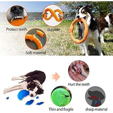 LaRoo Dog Toys for Large Dogs - Fun Floatable Dog Discs