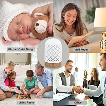 Essential Oil Diffuser 160ml Cool Mist Humidifier 7 Colors LED Night Lamps Crafts Ornaments All in 1 Upgrade Whisper-Quiet Ultrasonic Ceramics Copper Coin Pattern Humidifiers US 120V