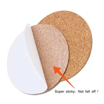 Self-Adhesive 4x4 Cork Coaster Sheets - 60 Pack by BEFORYOU
