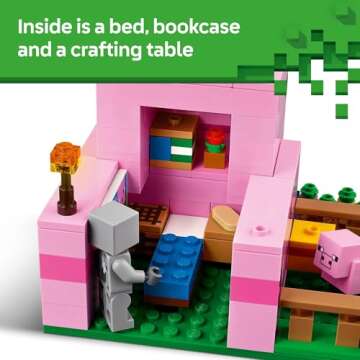 LEGO Minecraft Baby Pig House Playset for Ages 7+