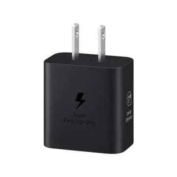 Samsung 25W Wall Charger Power Adapter, Cable Not Included, Super Fast Charging, Compact Design, Energy Efficient, Compatible with Galaxy and USB Type C Devices, Black