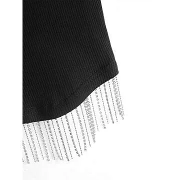 Women Sparkly Rhinestone Fringe Cropped Top for Concerts