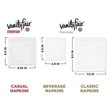 Vanity Fair Everyday Paper Napkins, 100 Count, Disposable Napkins Made Soft And Smooth For Everyday Meals