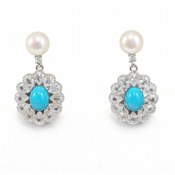Turquoise Earrings: Elegant 14K Gold Filled Design - Wang Jewelry | Fine Jewelry For Every Day & Luxury Gifts - Wang Jewelry