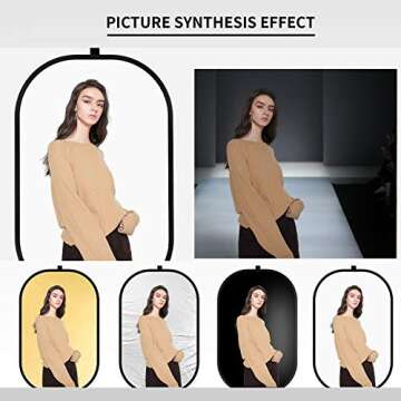 Konseen 4 in 1 Collapsible Backdrop Reflector Panel