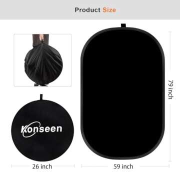 Konseen 4 in 1 Collapsible Backdrop Reflector Panel