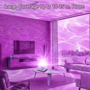 Northern Lights Projector Cube Lamp,Ocean Wave Projector with 16 Colors & 30 Modes Projector Light f...