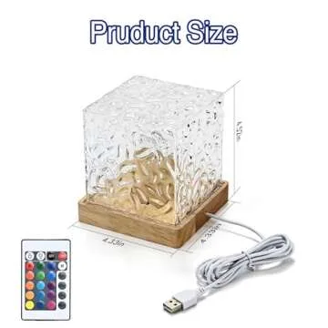 Ocean Wave Projector Cube Lamp with Remote & 30 Modes