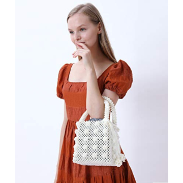 Elegant Miuco Faux Pearl Handbag - Stylish, Affordable Accessory