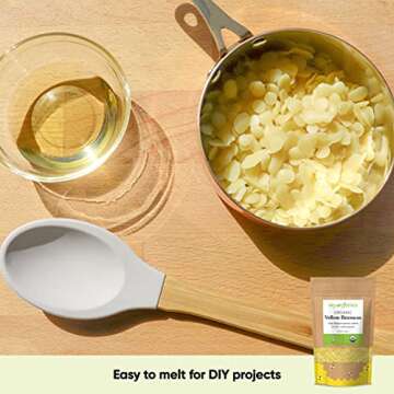 Sky Organics Organic Yellow Beeswax Pellets, 100% Pure USDA Certified Organic for DIY & Craft Projects, 16 Oz