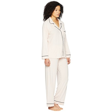 Eberjey Gisele Long PJ Set in Sorbet Pink and Black