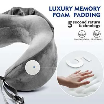 Cuddool Travel Neck Pillow with Hood for Ultimate Comfort