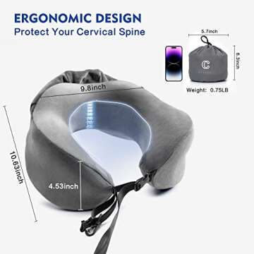 Cuddool Travel Neck Pillow with Hood for Ultimate Comfort