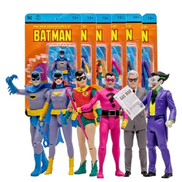 McFarlane Toys - DC Retro Batman 66, 6 Pack, 6in Scale Figures