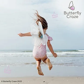 Butterfly Craze Colorful Fairy Wings - 4 Pack for Kids