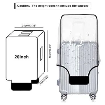 Feybaul 20 Inch Clear Luggage Protector for Travel