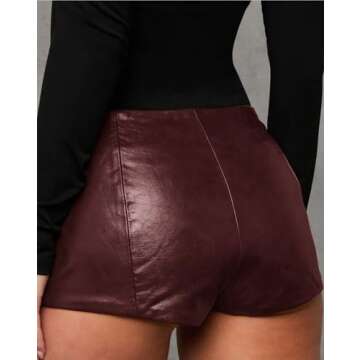 Fallorchid Women's Faux Leather Shorts: Sexy Skinny Fit for Sizzling Summer