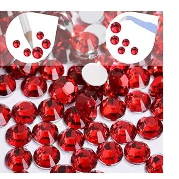 8000 Mixed Red & Black Resin Rhinestones for Crafts