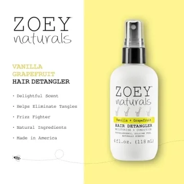Zoey Naturals Hair Detangler for Kids 4 Oz - Non-Toxic