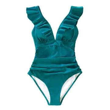 Stylish CUPSHE Women's Ruffled One Piece Swimsuit