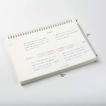 TWONE Graph Paper Notebook, 4 Pack Spiral Notebook with Plastic Cover, 60 Sheets, 7" x 10" for Home, School, Math, Algebra, Geometry, Mind Maps, Decision Trees