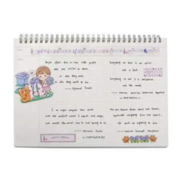 TWONE Graph Paper Notebook, 4 Pack Spiral Notebook with Plastic Cover, 60 Sheets, 7" x 10" for Home, School, Math, Algebra, Geometry, Mind Maps, Decision Trees