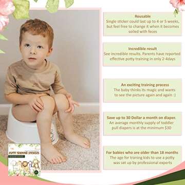 Fun Potty Training Stickers for Toddlers | Color Changing Magic