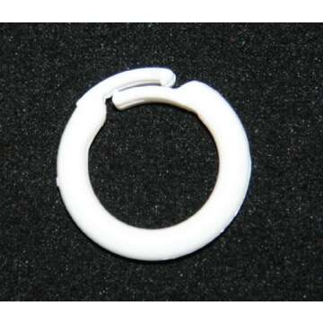 White Plastic Split Rings for Shades & Valances, Large, 25/pkg