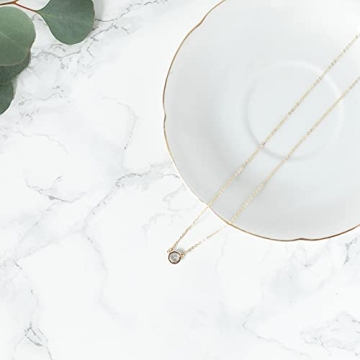 Handmade 14K Gold-Filled Cubic Zirconia Adjustable Necklace