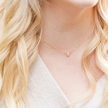 Handmade 14K Gold-Filled Cubic Zirconia Adjustable Necklace