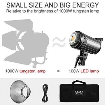 GVM 100W LED Video Light with App Control for Photographers