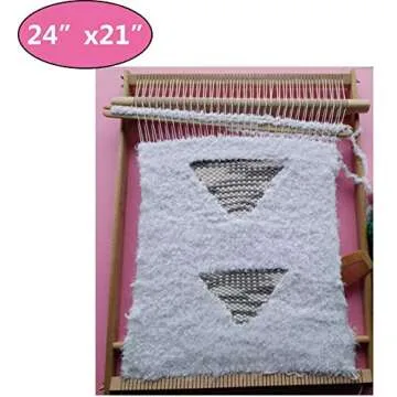 MinCHI257 Weaving Loom with Stand 24" H x 21" W (Approx.) Wooden Multi-Craft Weaving Loom Arts & Crafts, Extra-Large Frame, Develops Creativity and Motor Skills Weaving Frame Loom with Stand
