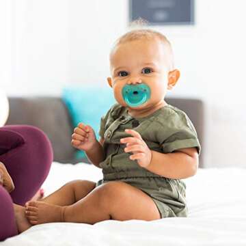 Evenflo Feeding Balance Plus Stage 1 Cylindrical Baby, Newborn and Infant Pacifier - Developed with Pediatric Feeding Specialists - 0 to 6 Months (Pack of 6)