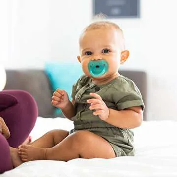 Evenflo Feeding Balance Plus Stage 1 Cylindrical Baby, Newborn and Infant Pacifier - Developed with Pediatric Feeding Specialists - 0 to 6 Months (Pack of 6)