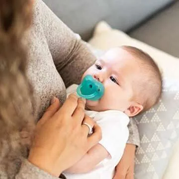 Evenflo Feeding Balance Plus Stage 1 Cylindrical Baby, Newborn and Infant Pacifier - Developed with Pediatric Feeding Specialists - 0 to 6 Months (Pack of 6)