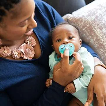 Evenflo Feeding Balance Plus Stage 1 Cylindrical Baby, Newborn and Infant Pacifier - Developed with Pediatric Feeding Specialists - 0 to 6 Months (Pack of 6)