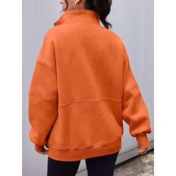 AUTOMET Women's Fleece Pullover Sweatshirt with Pockets