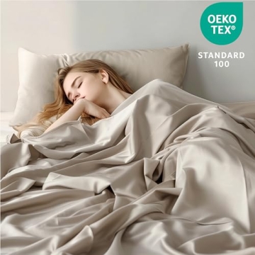 Bedsure Cotton Percale Queen Sheet Set for Luxurious Sleep
