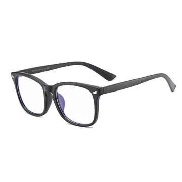 MAXJULI Blue Light Blocking Glasses,Computer Reading/Gaming/TV/Phones Glasses for Women Men(Matt Bla...