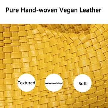 JINMANXUE Fashion Woven Bag Shopper Bag Travel Handbags and Purses Women Tote Bag Large Capacity Shoulder Bags(Black)