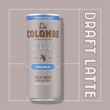 La Colombe Coffee, Oatmilk Double Latte, 11 fl oz Cans (Pack of 12), Coffeehouse Quality Cold Brew, Specialty Grade Coffee Beans, Ready-to-Drink On-the-Go