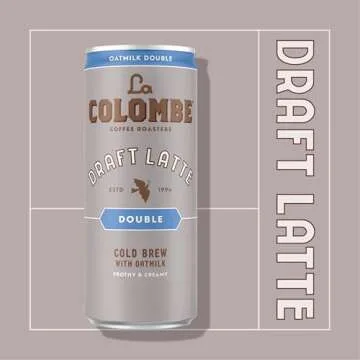 La Colombe Coffee, Oatmilk Double Latte, 11 fl oz Cans (Pack of 12), Coffeehouse Quality Cold Brew, Specialty Grade Coffee Beans, Ready-to-Drink On-the-Go