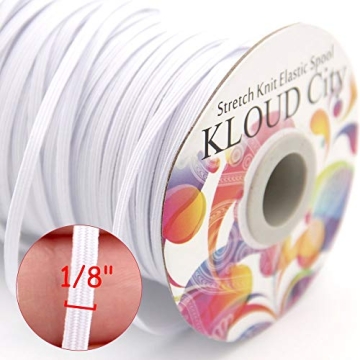 KLOUD City White 120-Yards 1/8" Elastic Cord for Gardening