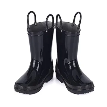 HugRain Toddler Boys Rain Boots Lightweight Waterproof Kids Shoes