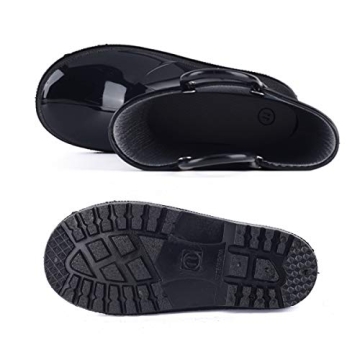 HugRain Toddler Boys Rain Boots Lightweight Waterproof Kids Shoes