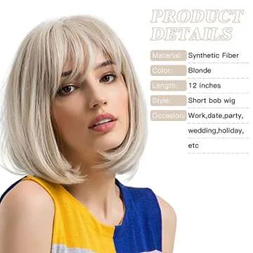 MOSINA Blonde Bob Wig - Stylish Synthetic Hair for Women