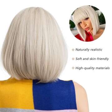 MOSINA Blonde Bob Wig - Stylish Synthetic Hair for Women